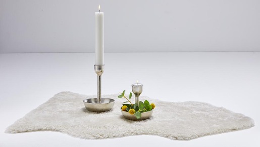 Kerzenständer - DH ca. 14x15 cm, Silberfarben